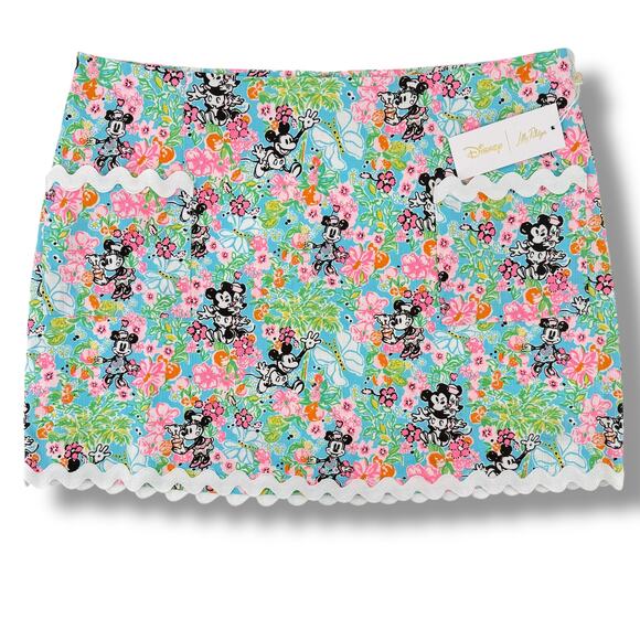 Lilly Pulitzer Dresses & Skirts - Lilly Pulitzer Disney Gardner Skort Skirt Sz 12 Tropical Minnie Mickey Mouse